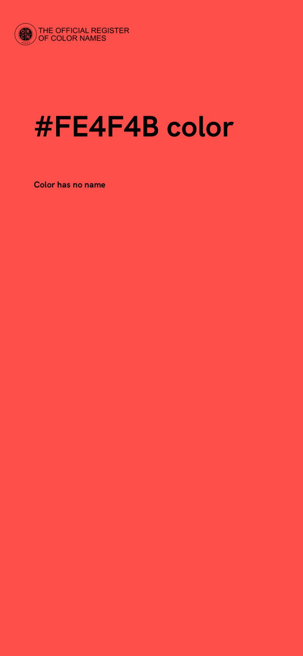 #FE4F4B color image