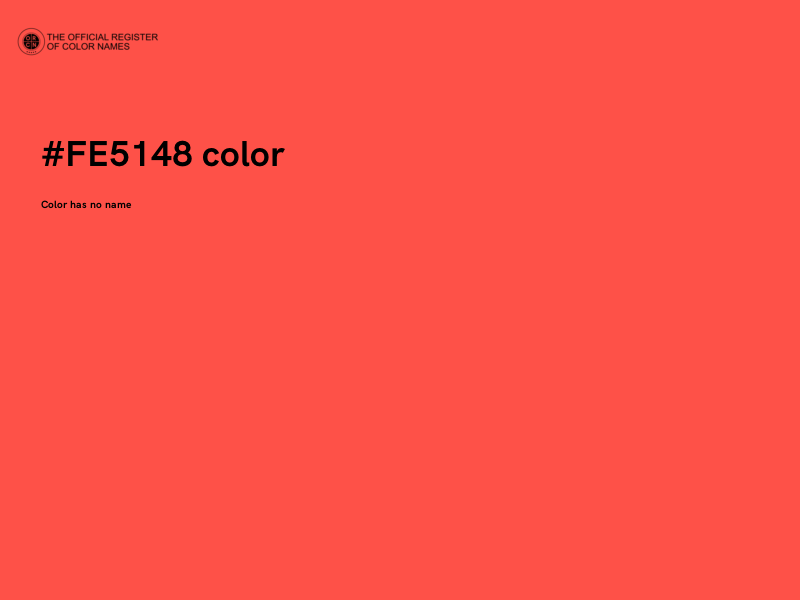 #FE5148 color image