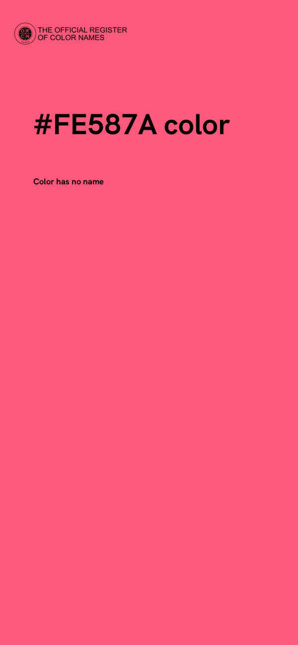 #FE587A color image
