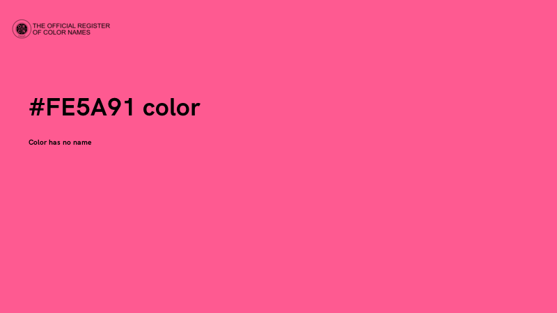 #FE5A91 color image