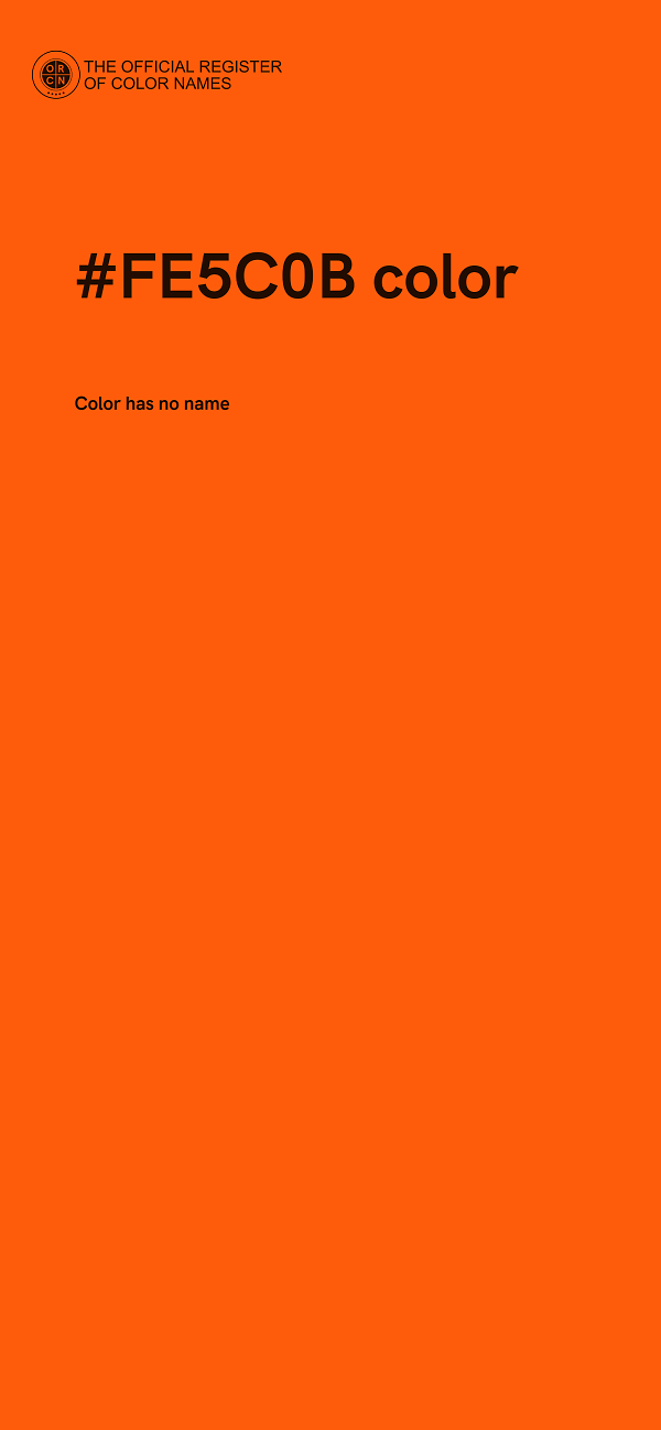 #FE5C0B color image