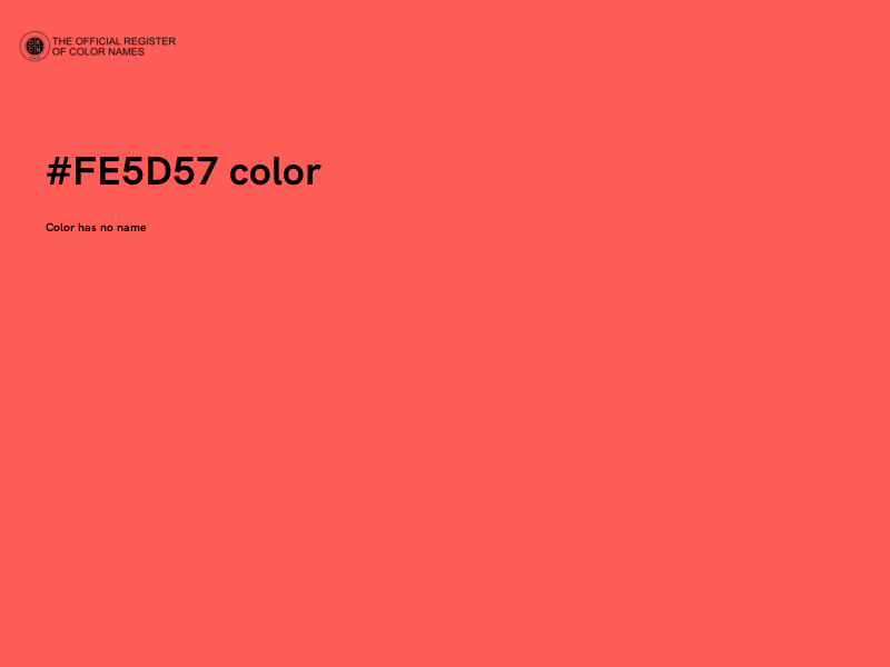 #FE5D57 color image