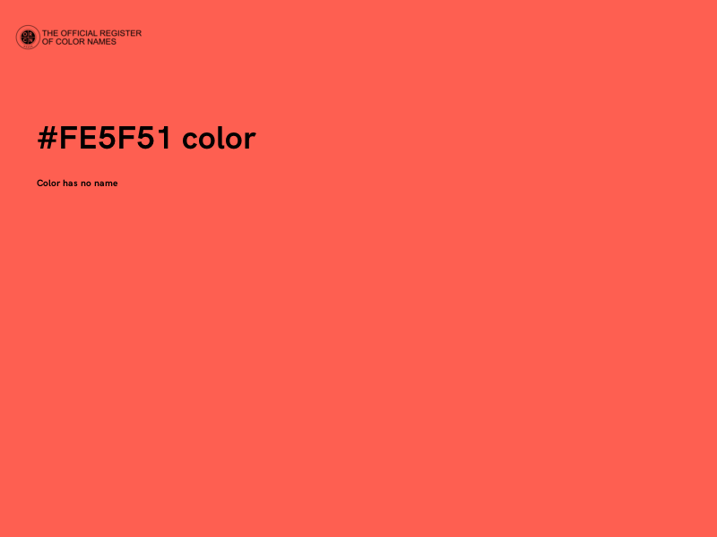 #FE5F51 color image