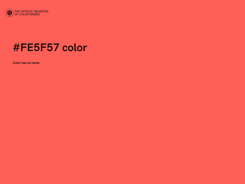 #FE5F57 color image