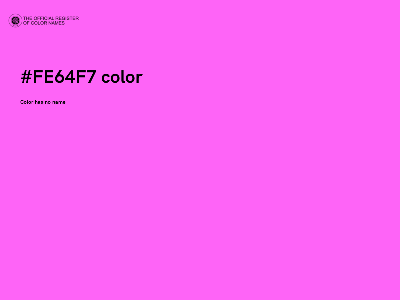 #FE64F7 color image
