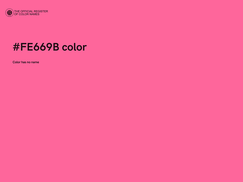 #FE669B color image