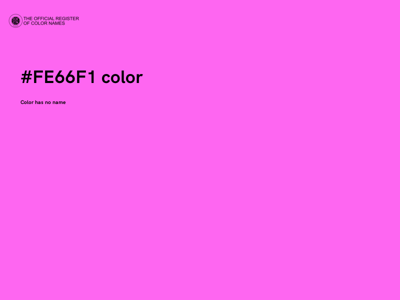 #FE66F1 color image
