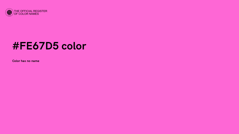 #FE67D5 color image