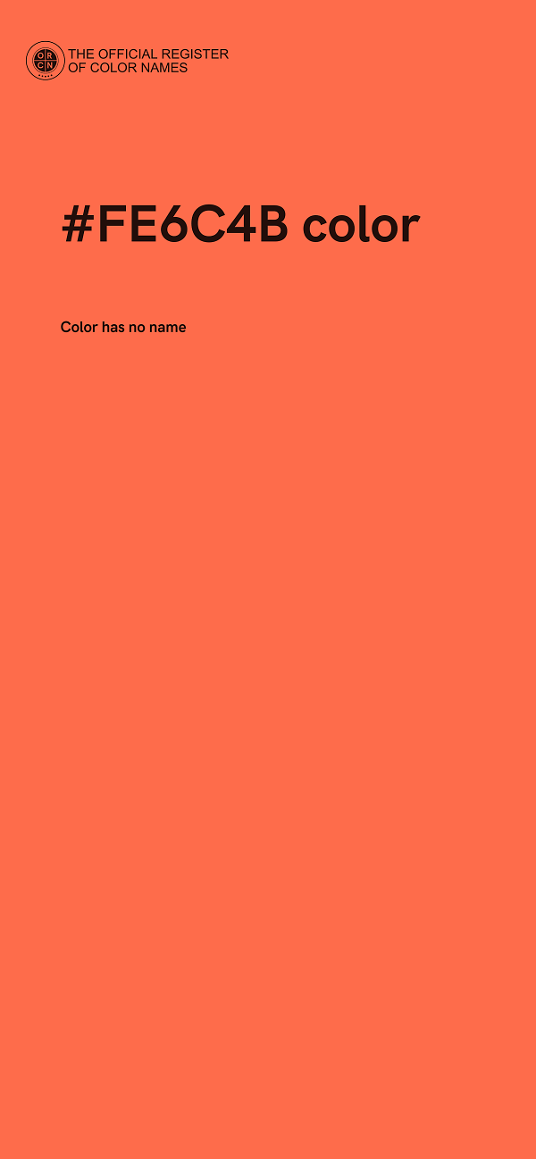 #FE6C4B color image