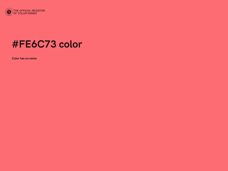 #FE6C73 color image