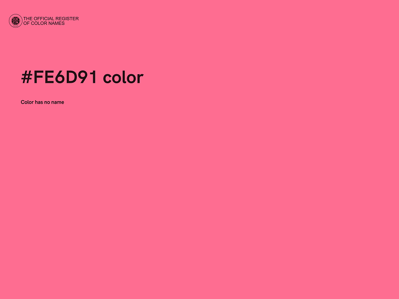 #FE6D91 color image