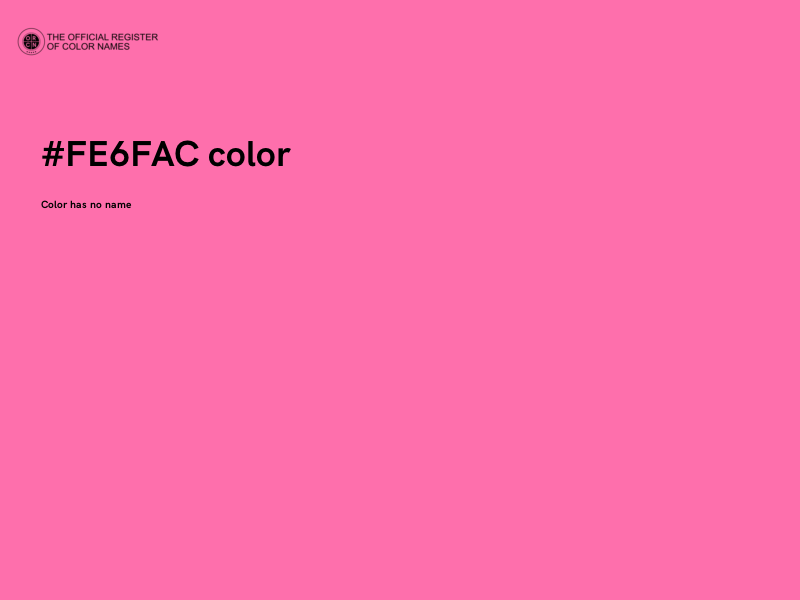 #FE6FAC color image