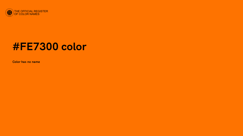 #FE7300 color image
