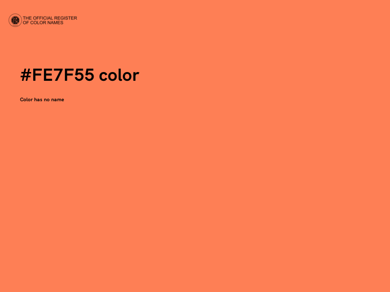 #FE7F55 color image