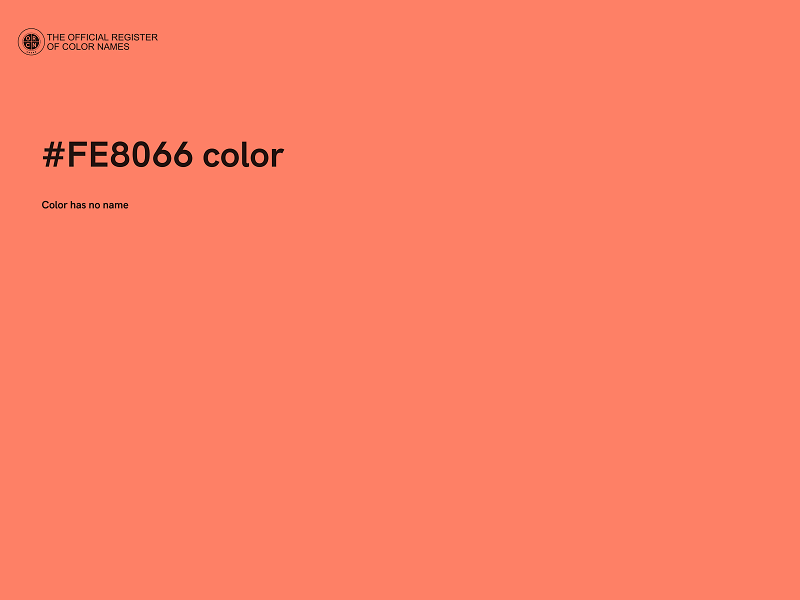 #FE8066 color image