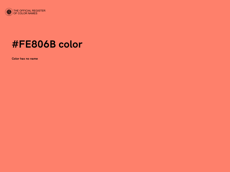 #FE806B color image