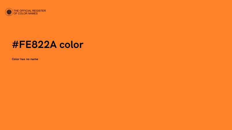 #FE822A color image