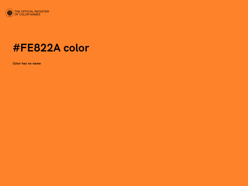 #FE822A color image
