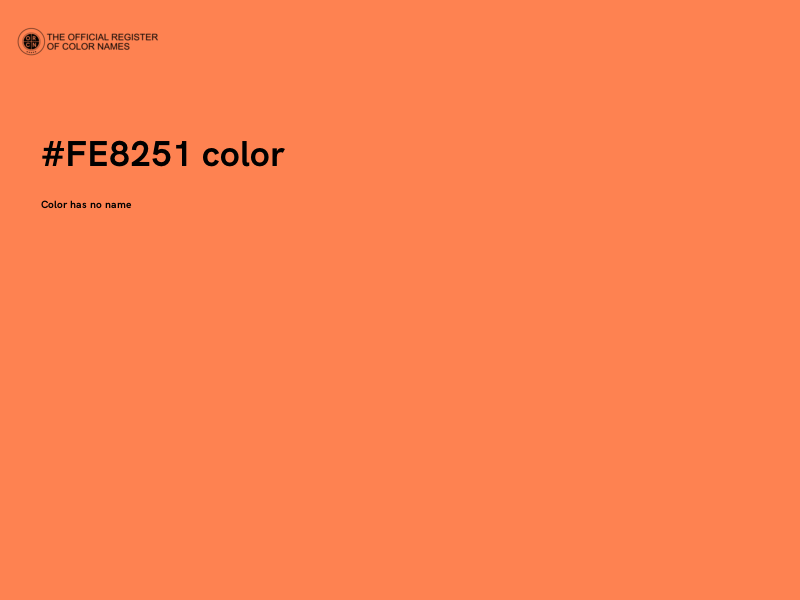 #FE8251 color image