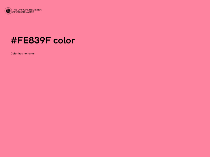 #FE839F color image