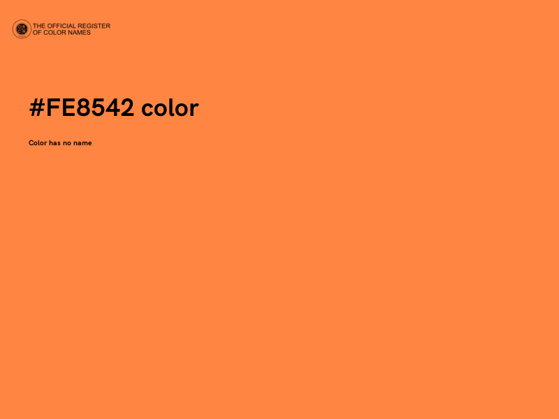 #FE8542 color image