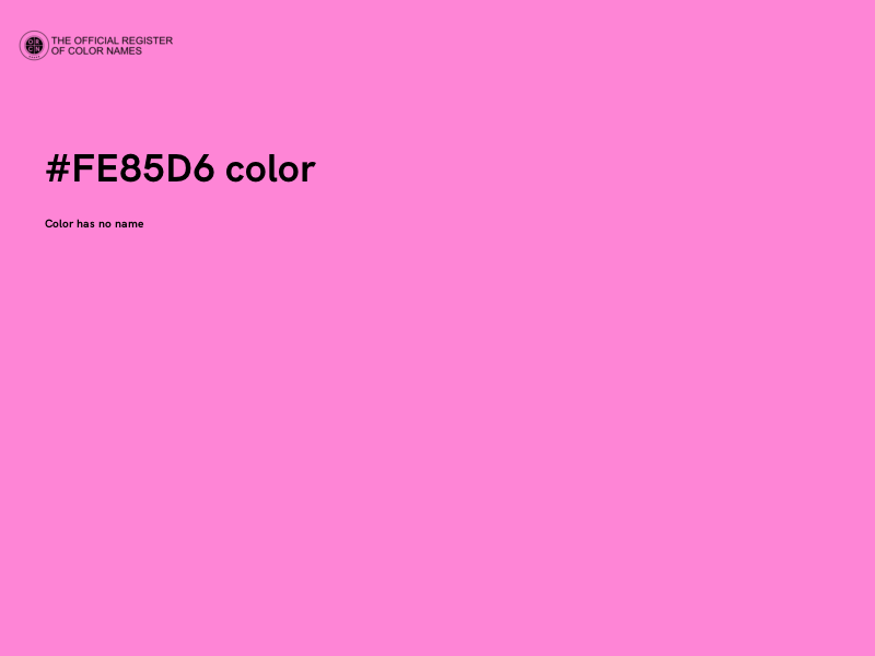 #FE85D6 color image