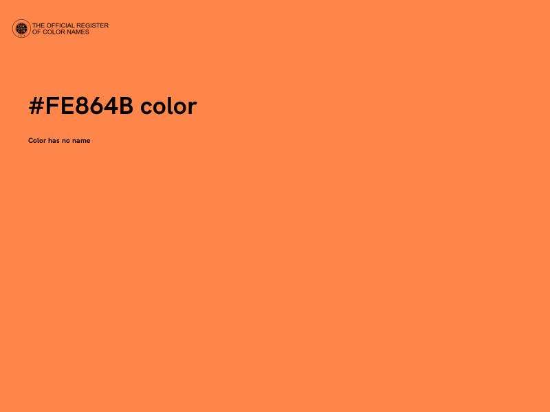 #FE864B color image