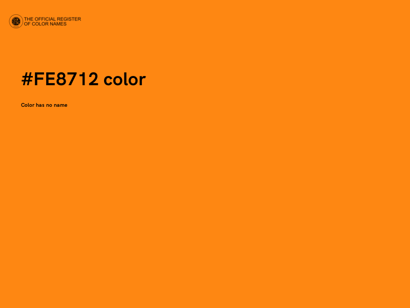 #FE8712 color image