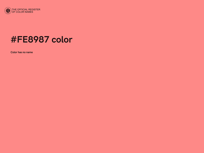 #FE8987 color image