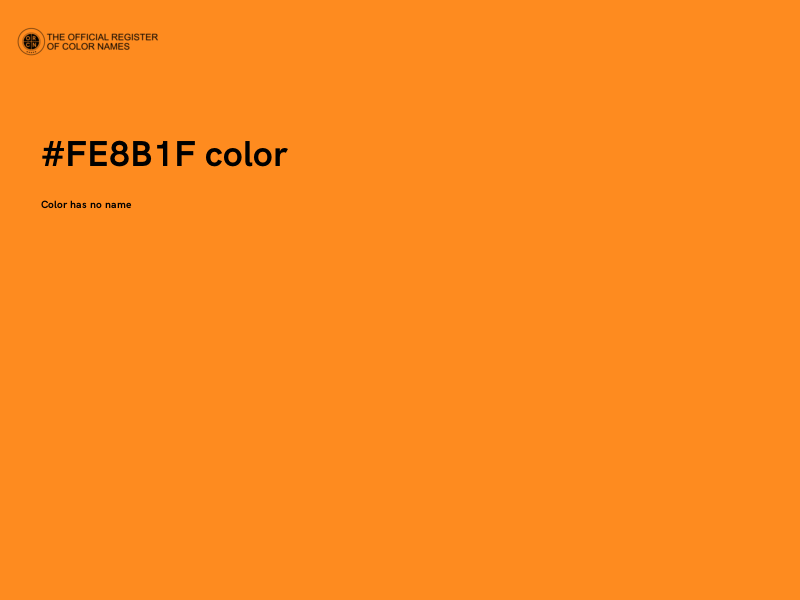 #FE8B1F color image