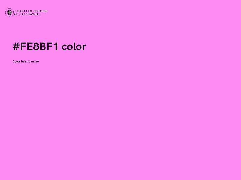 #FE8BF1 color image