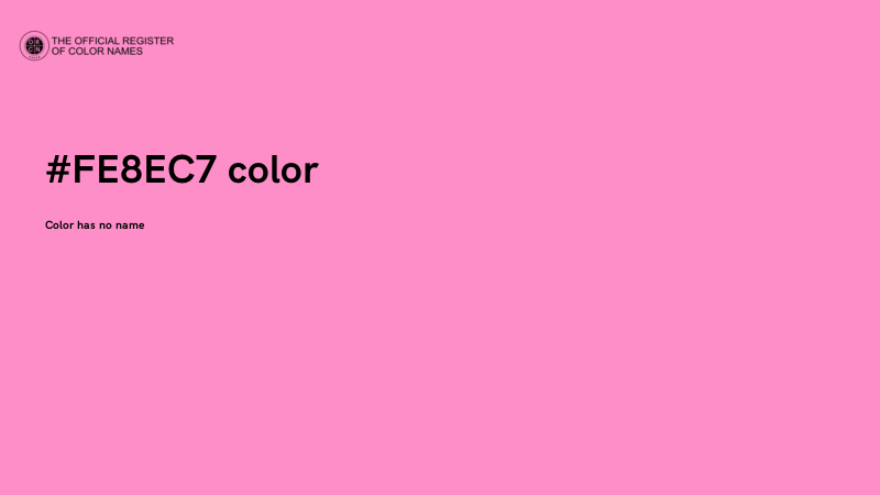 #FE8EC7 color image