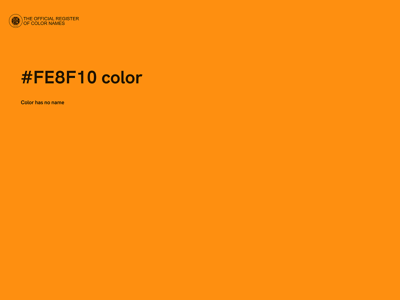 #FE8F10 color image