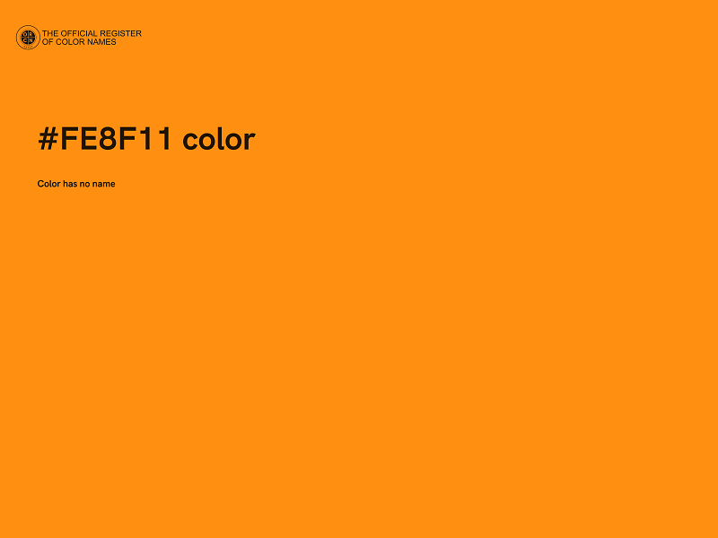 #FE8F11 color image