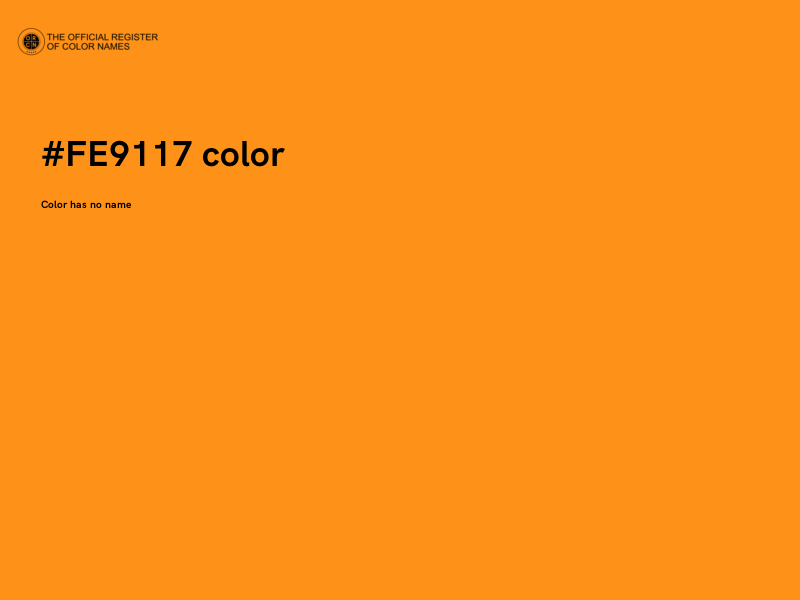 #FE9117 color image