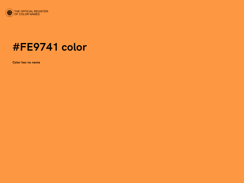 #FE9741 color image