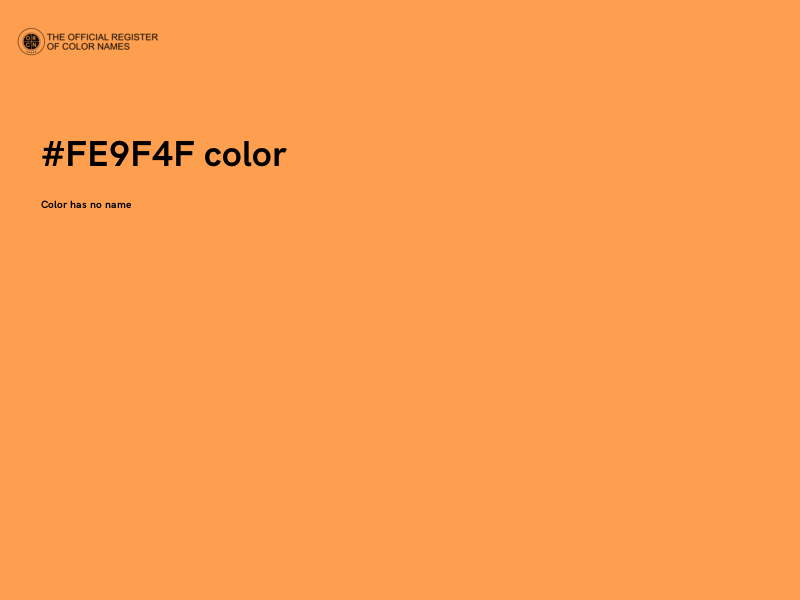 #FE9F4F color image