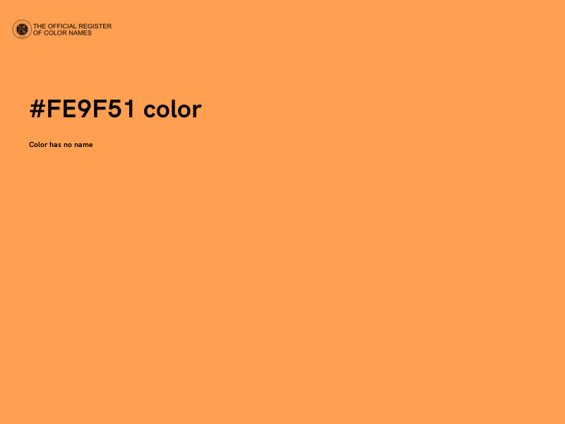 #FE9F51 color image