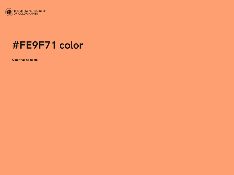 #FE9F71 color image