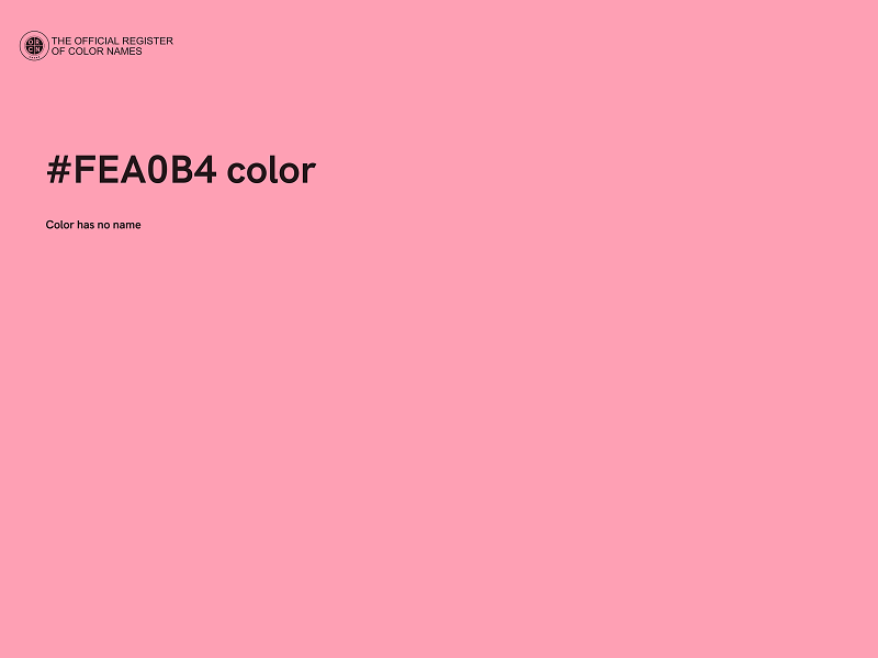#FEA0B4 color image