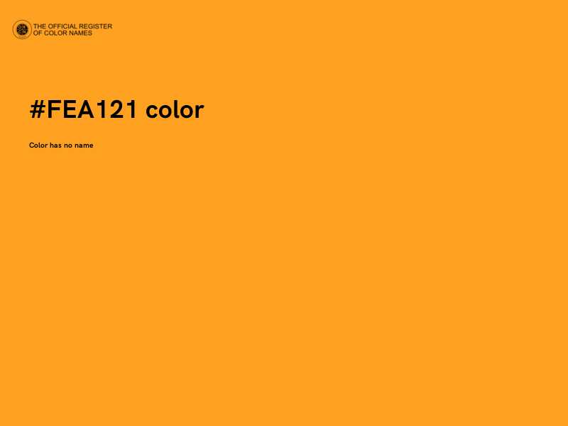 #FEA121 color image
