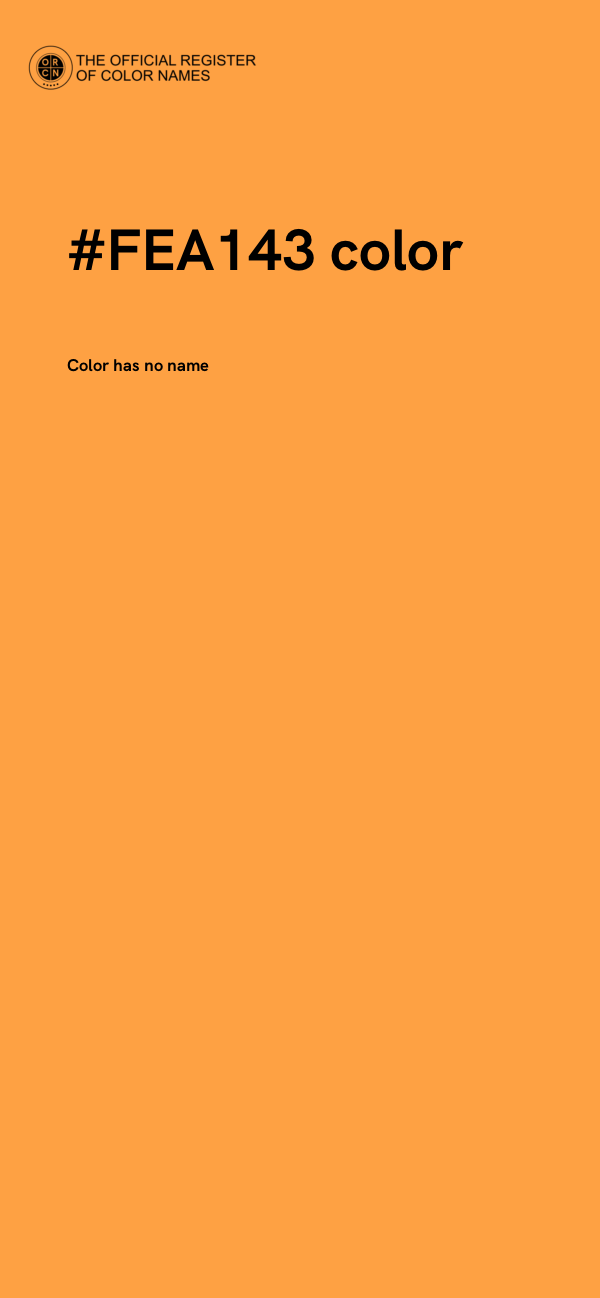 #FEA143 color image