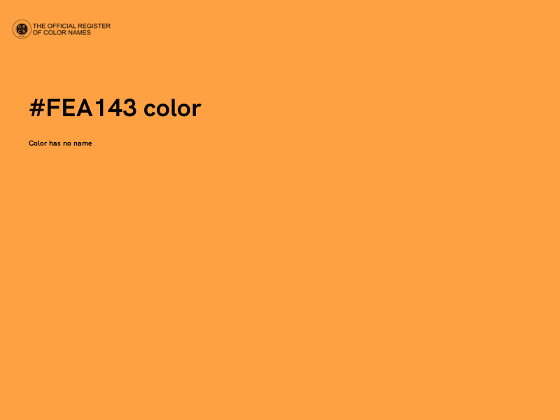 #FEA143 color image