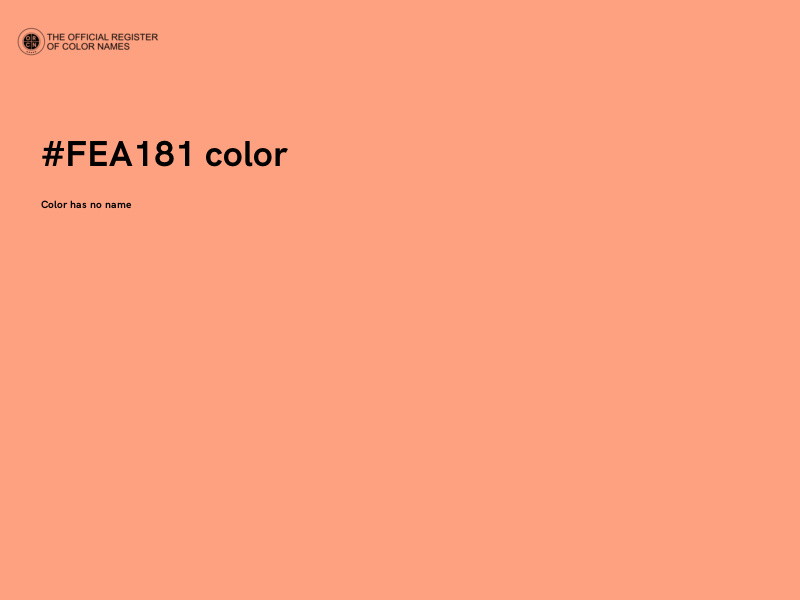 #FEA181 color image