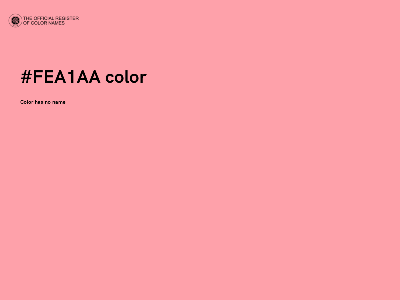 #FEA1AA color image