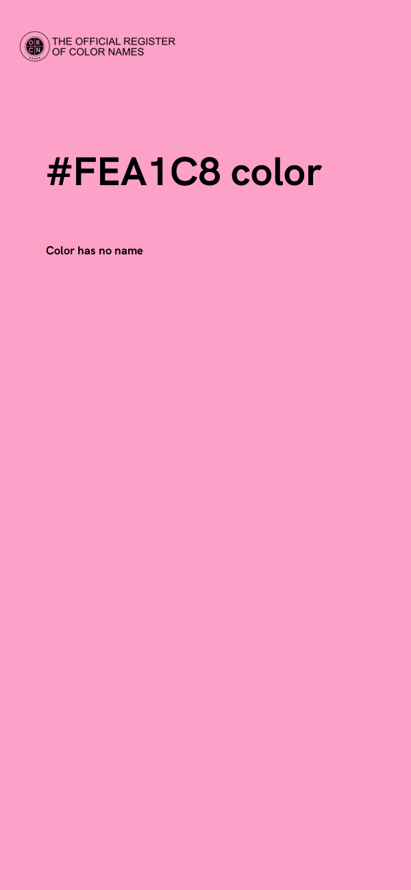 #FEA1C8 color image