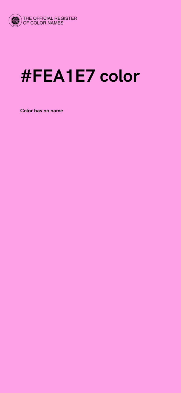 #FEA1E7 color image