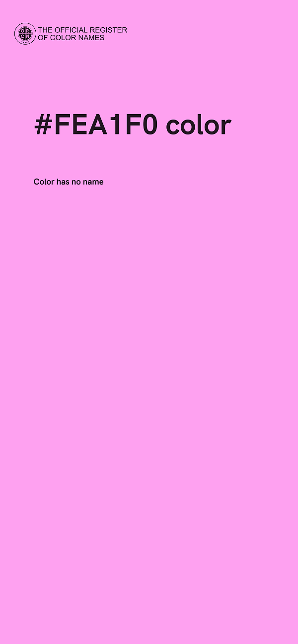 #FEA1F0 color image