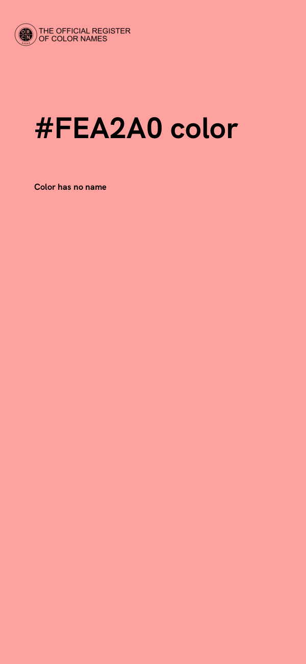 #FEA2A0 color image