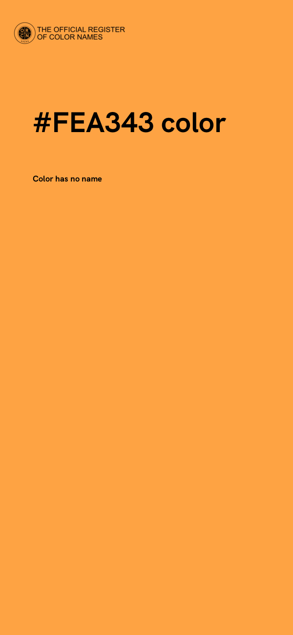 #FEA343 color image